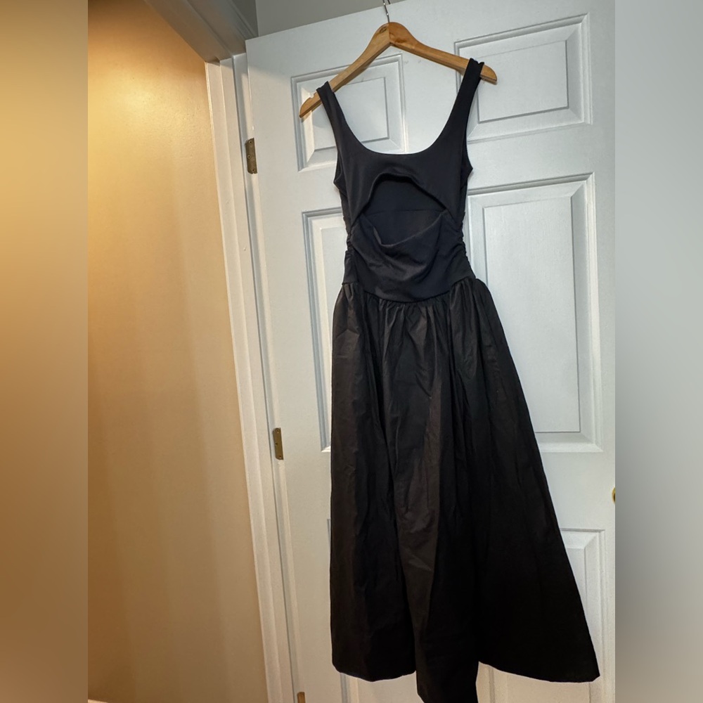 NWT! BANANA REPUBLIC SCULPTED-STRETCH + COTTON POPLIN MAXI DRESS - SIZE XS ๐ง - Picture 6 of 6